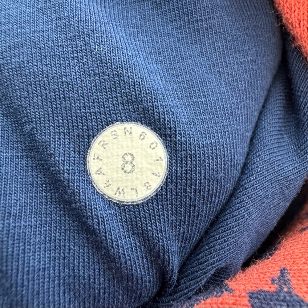 Lululemon Scuba Hoodie Size 8 Orange Blue Floral Print Zip-Up Cotton Blend - Picture 14 of 15